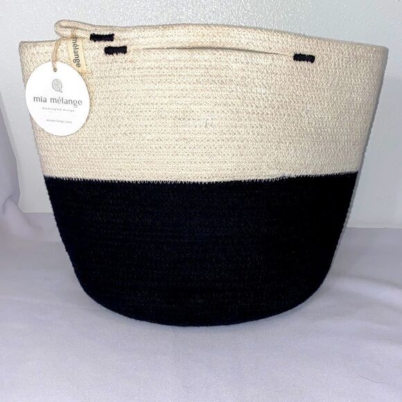 Mia Mélange Handcrafted Foldable Cotton Basket - Picture 3 of 14
